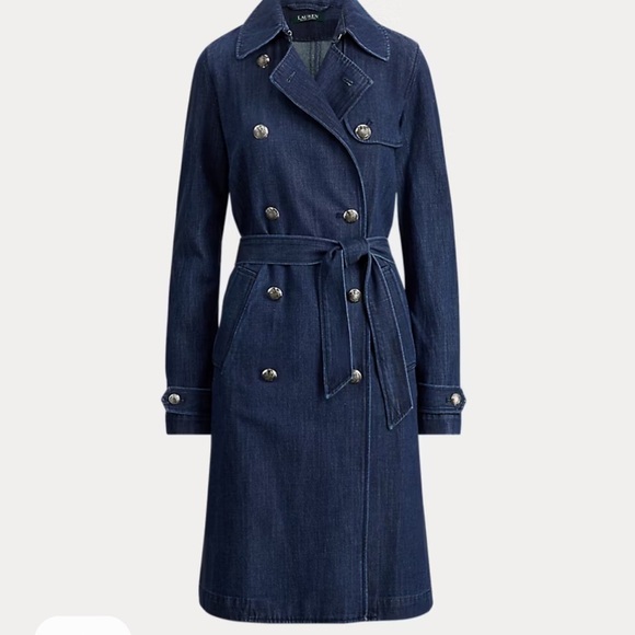 Ralph Lauren Jackets & Blazers - Ralph Lauren Belted Denim Trench Coat size 8 sold out